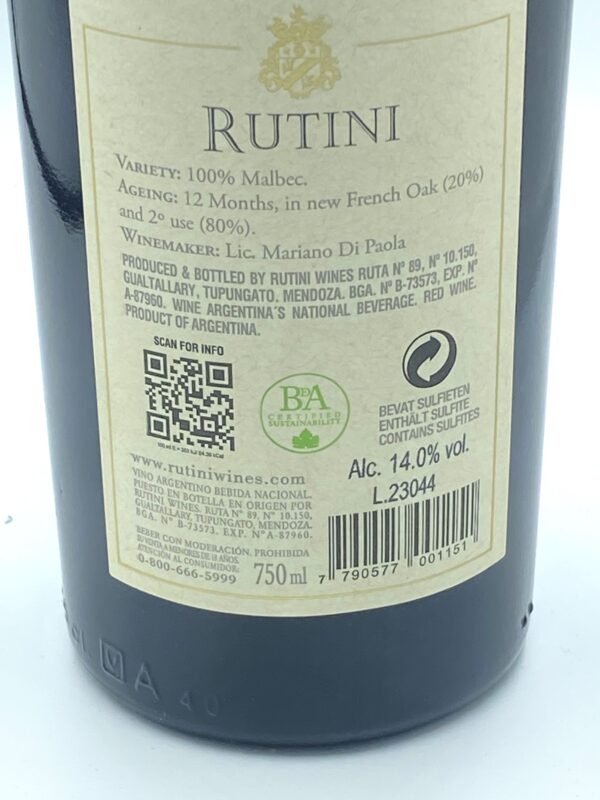 RUTINI Coleccion Malbec 2021 - Afbeelding 2