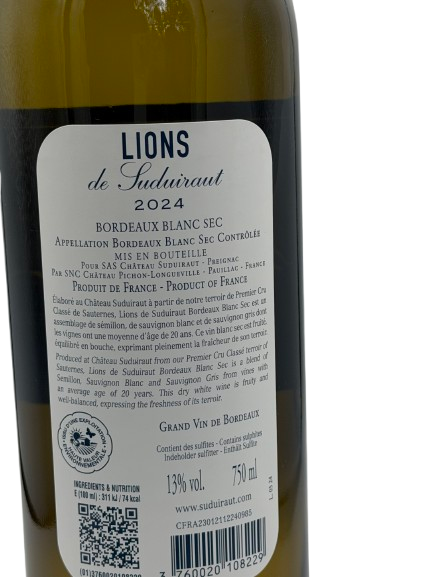 Château Suduiraut Lions Sec Bordeaux - Afbeelding 2